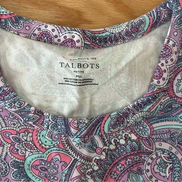 Talbots Multicolor Paisley Tee - Picture 2 of 2